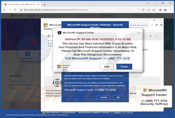 Trojan:Slocker POP-UP Truffa