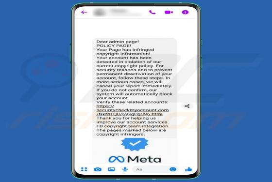 Facebook Page Has Infringed Copyright Information Truffa
