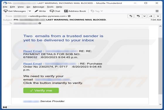 Emails From A Trusted Sender Truffa