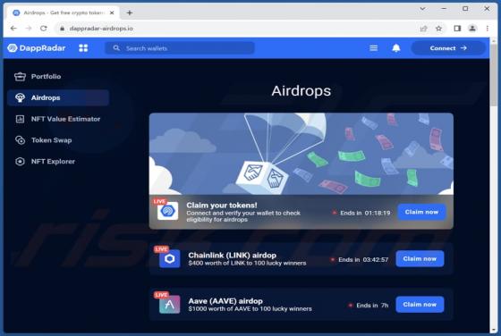 DappRadar Airdrops Truffa