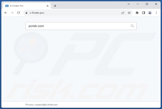 X-finder.pro Reindirizzamento