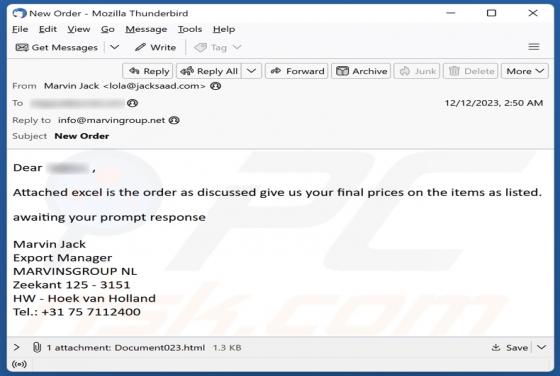 Final Price Email Truffa