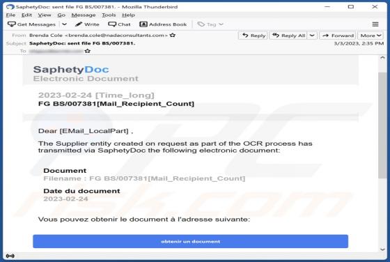 SaphetyDoc Email Truffa