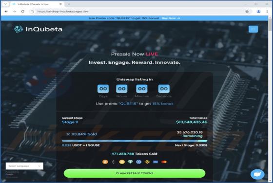 InQubeta Token Presale Truffa