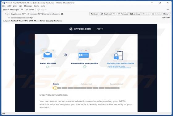 Crypto.com Email Truffa