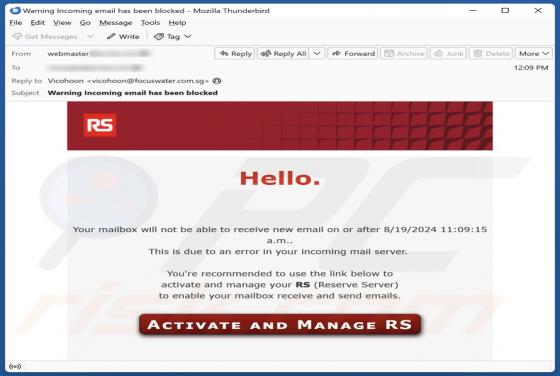 Reserve Server Email Truffa
