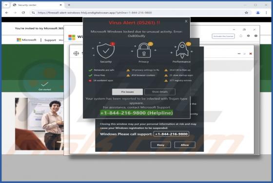 Virus Alert (05261) POP-UP Truffa