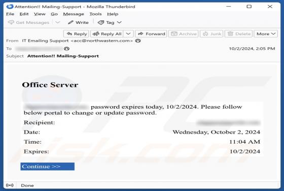 Office Server Email Truffa