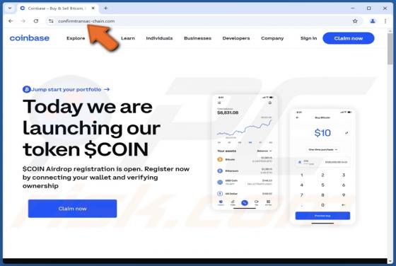 Coinbase ($COIN) Airdrop Truffa