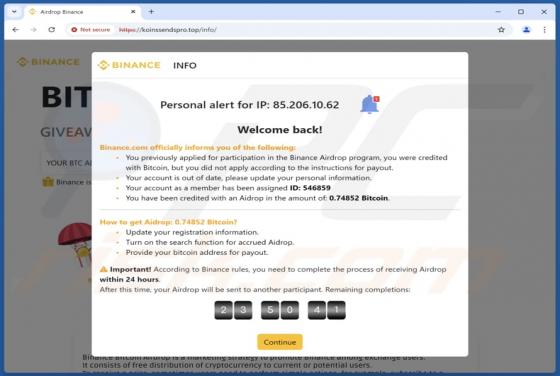 Bitcoin Airdrop From Binance Truffa