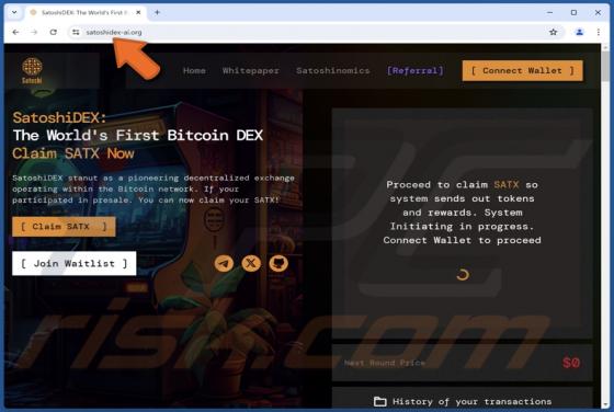 Claim SatoshiDEX (SATX) Truffa