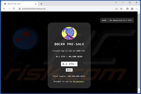 $BCKR PRE-SALE Truffa