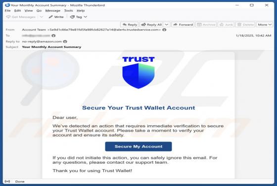 Secure Your Trust Wallet Account Email Truffa