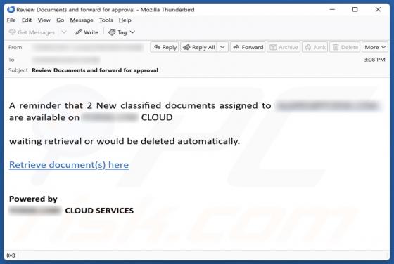 Classified Documents Email Truffa