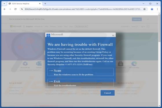 We Are Having Trouble With Firewall POP-UP Truffa