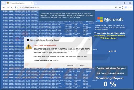 Error_Code: GUI45WGV0001 POP-UP Truffa 