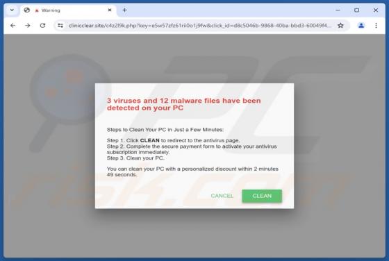 Viruses And Malware Files Have Been Detected POP-UP Truffa