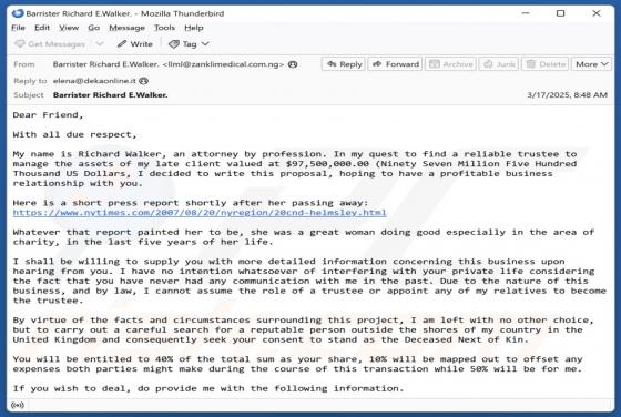 Reliable Trustee Email Truffa