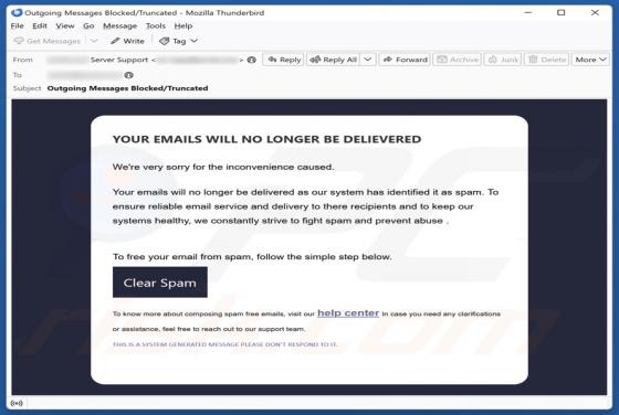 Your Emails Will No Longer Be Delivered Email Truffa