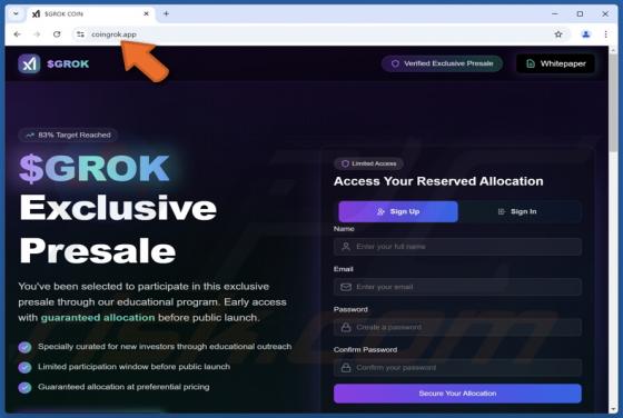 $GROK Presale Truffa