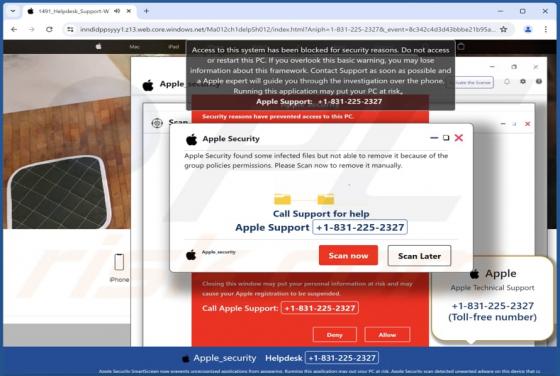 Apple Security Found Some Infected Files POP-UP Truffa (Mac)