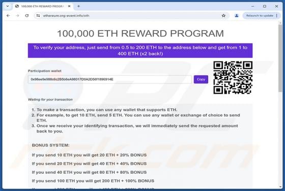 Ethereum (ETH) Reward Program Truffa