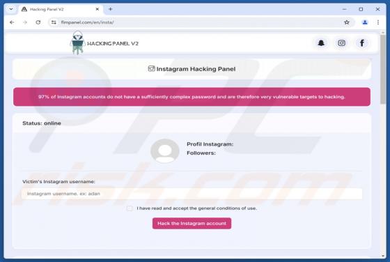 Instagram Account Hack Truffa
