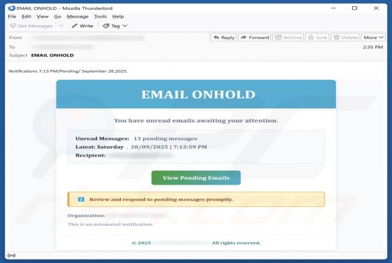 Email On Hold Truffa