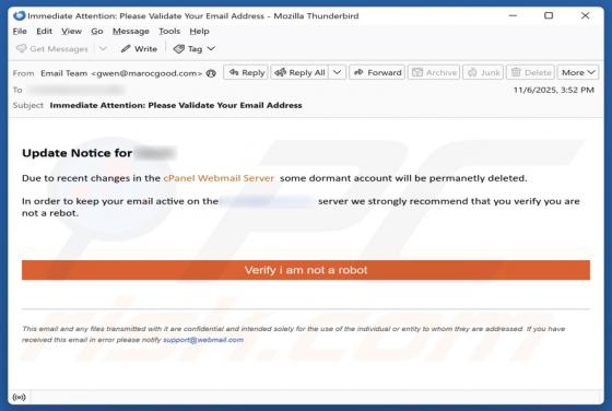 Changes In The cPanel Webmail Server Email Truffa