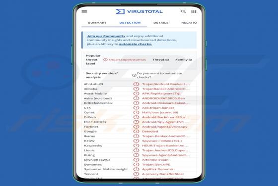 Trojan bancario Sturnus (Android)