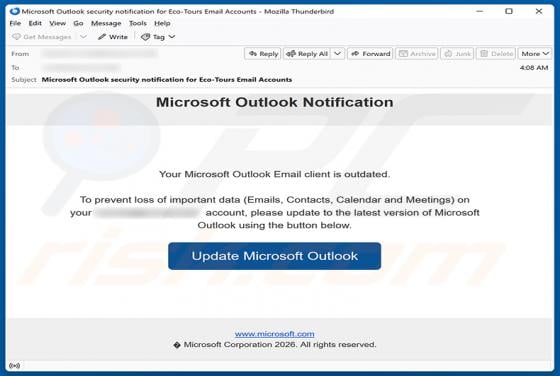 Your Microsoft Outlook Email Client Is Outdated truffa