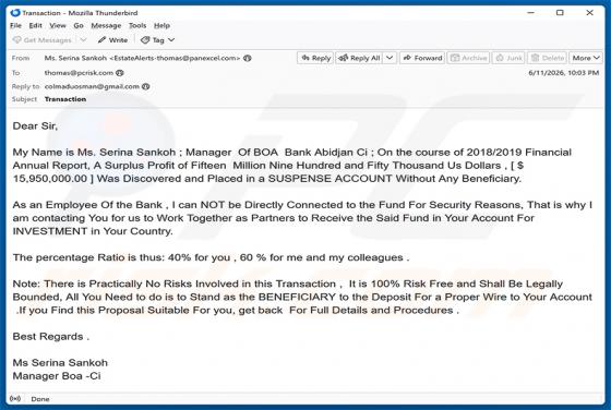 Surplus Profit truffa via email