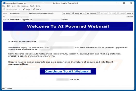 AI Powered Webmail truffa