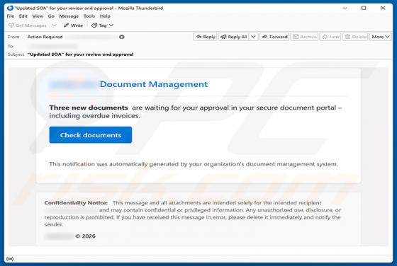 Documents Are Waiting For Your Approval truffa via email