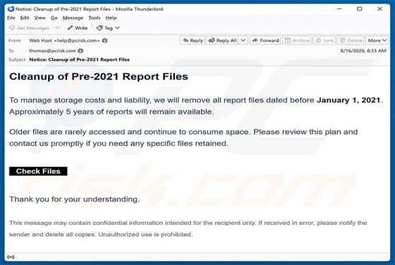 Cleanup Of Pre-2021 Report Files truffa via email