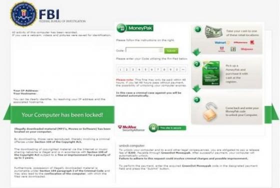 Il Virus FBI Il computer è stato bloccato