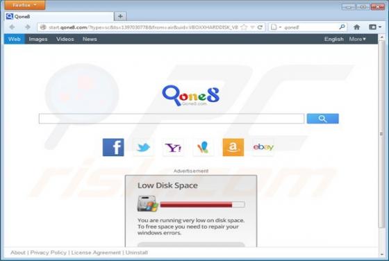 Start.qone8.com dirottatore del browser
