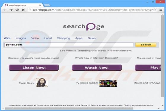 Searchpge.com reindirizzare