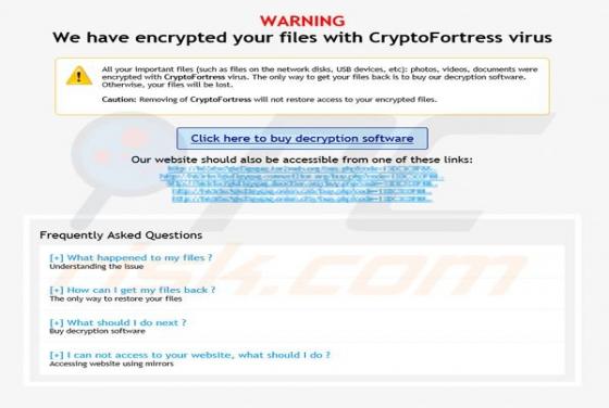 CryptoFortress Ransomware