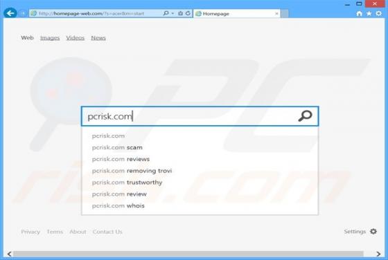 Homepage-web.com Dirottatore