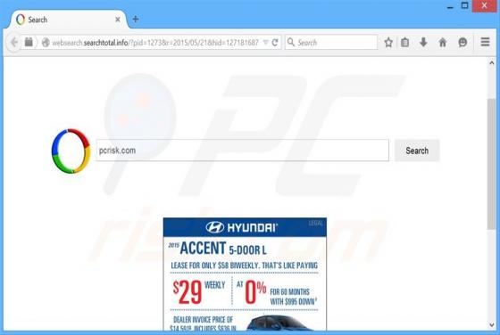 Websearch.searchtotal.info Dirottatore