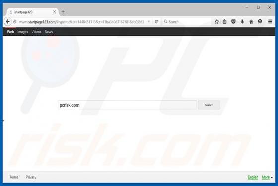 Istartpage123.com Dirottatore