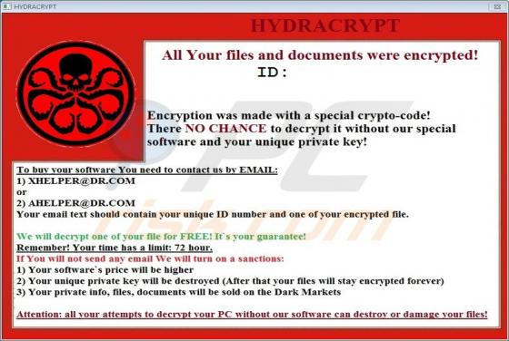 HYDRACRYPT Ransomware