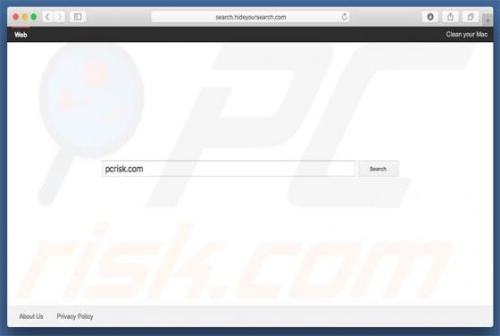 Search.hideyoursearch.com Dirottatore (Mac)