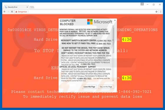 COMPUTER BLOCKED Truffa
