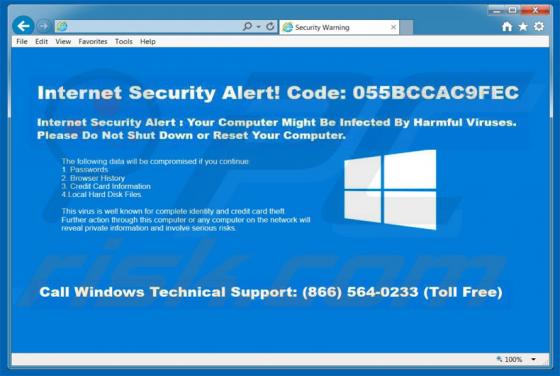 Internet Security Alert Truffa