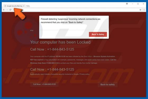 Google Security Warning Truffa