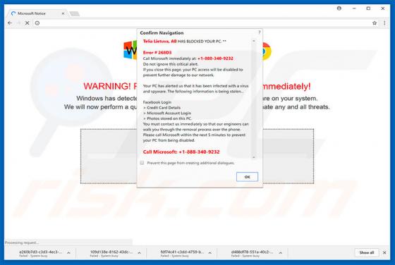 ISP HAS BLOCKED YOUR PC Scam