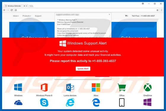 Windows Support Alert Truffa