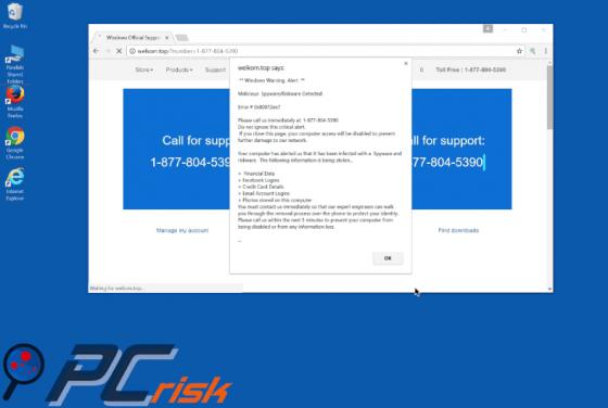Windows Warning Alert Truffa